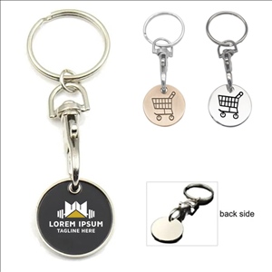 Trolley Coin Keychain Quarter Size